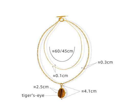 TigraLux™ | Collier Double Rang Œil